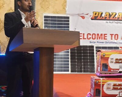 Plaza Solar Distributor Meet from All over India in 2020-21 represented by our MD, Mr. Abhishek Gupta at Manu Electronic – Barabanki