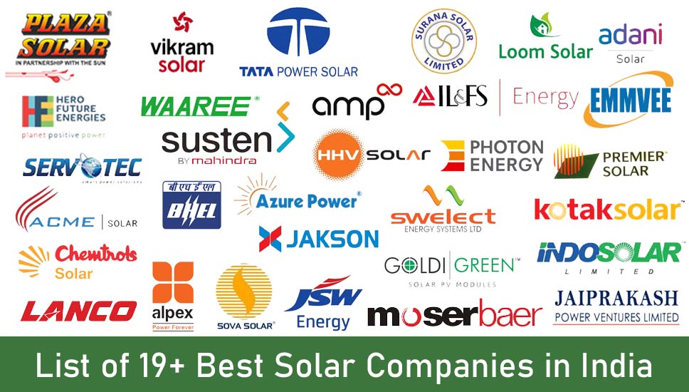 List of 19+ Best Solar Companies in India [2024] | Plaza Solar